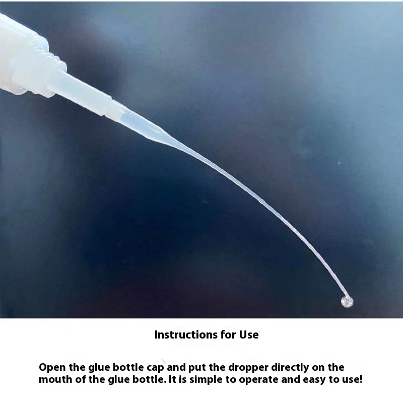 100pcs 7cm Glue Tips Plastic Glue Micro-Tips Glue Extender Precision CA Glue Applicator For Improve Accuracy Of Glue Application