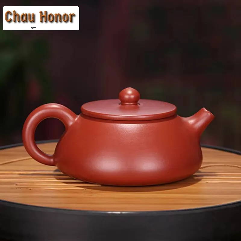120ml Classic Yixing Purple Clay Teapots Raw Ore Dahongpao Hand Painted Tea Pot Zisha Stone Scoop Tea Kettle Household Teaware