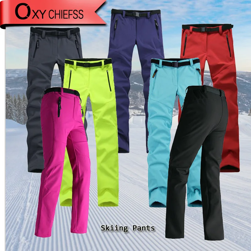 Women Fleece Softshell Pants Fishing Camping Hiking Skiing Trousers Thick Warm Waterproof Windproof Update