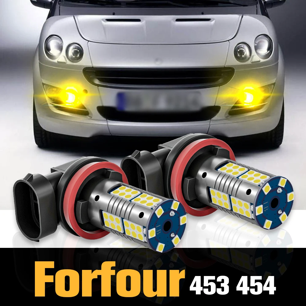 

2pcs Canbus LED Fog Light Lamp Accessories For Smart Forfour MK1 454 MK2 453 2004 2005 2006 2015 2016 2017 2018 2019