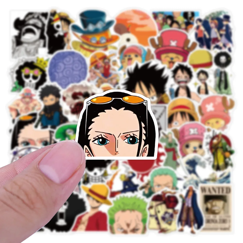 

10/30/50PCS Anime One Piece Cool Graffiti Stickers Luggage Skateboard Cute DIY Cool Gradient Waterproof Sticker Decals for Kid