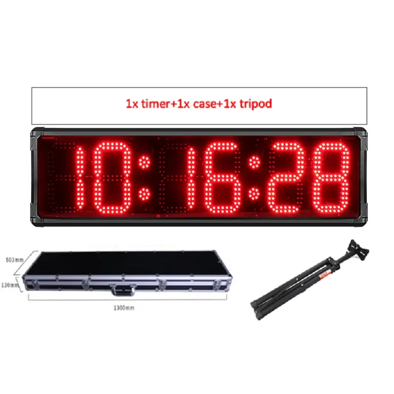 Ganxin 8" Large Outdoor Waterproof Race Timer Led Digital Countdown Timer Sports Match Clock Double-Sided Display 4