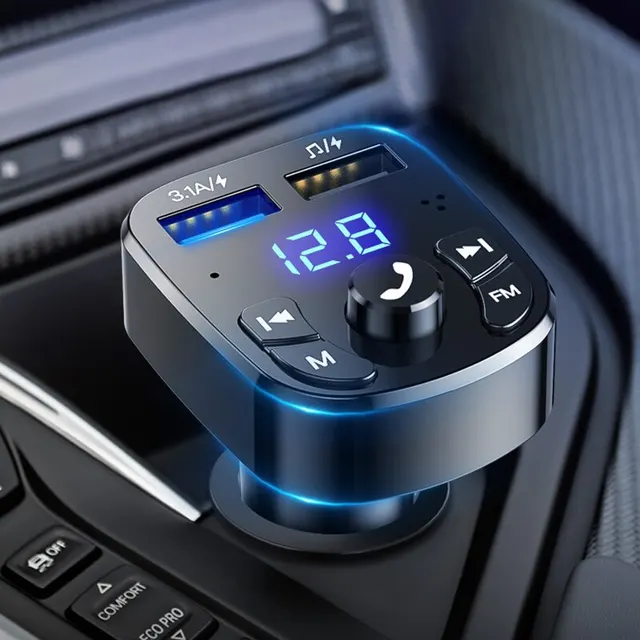 Car Mp3 Player Dual Usb Fast Charger Fm Bluetooth Receiver Bluetooth Compatible 5.0 Fm Transmitter Usb Flash Drive Plug Car Kit 1