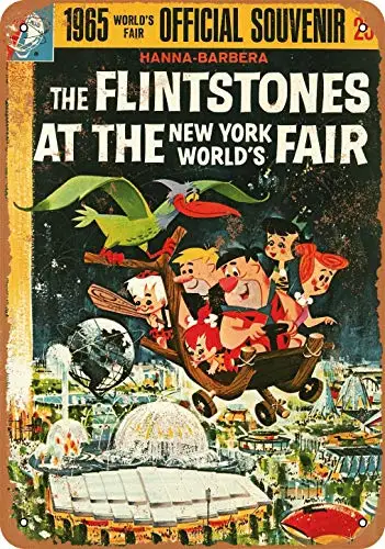 

Flintstones at The 1965 World's Fair Vintage Look Metal Sign 8x12 Inch Wall Sign 20x30 cm