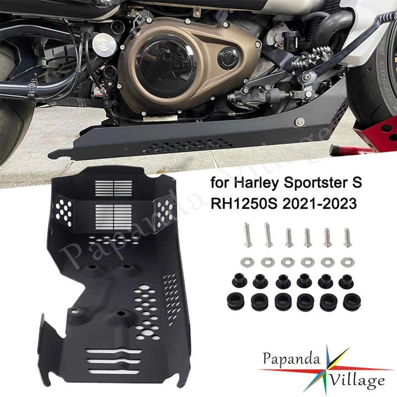 

Для Harley Sportster S RH1250S 2021 2022 2023 мотоциклетная алюминиевая противоскользящая пластина Bash защитная рамка Шасси под защитой двигателя
