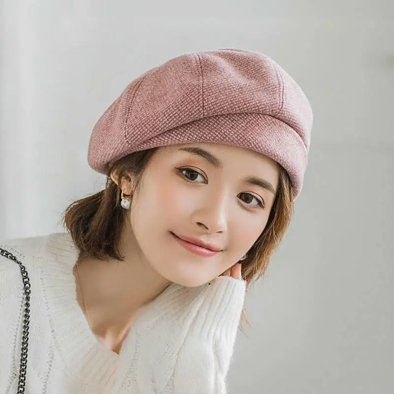 

Beret Cotton Wool Hats Winter Women's Fashion Beret Cap Head Decoration Fashion Accessories for Women