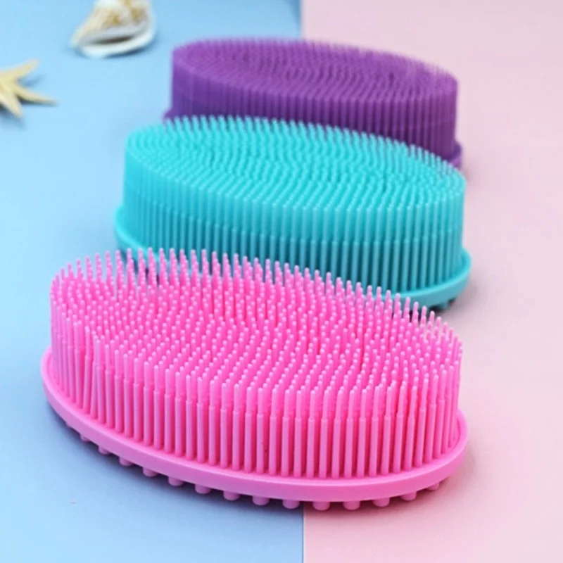 SiliconeShampooBrushHandheldBodyScalpMassageBrushHairWashing