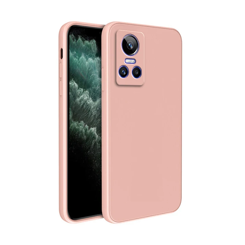 Premium Liquid Silicone Shockproof Case - Luxury Classic Square Design for OPPO Realme GT Series