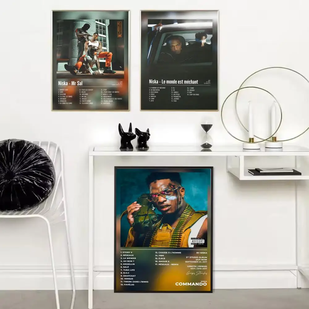 Modern and Elegant Rapper Singer Poster Wall Stickers