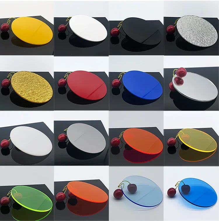 3MM Color Tinted Acrylic Plexiglass Round Disc Circle For Picture Frames DIY Crafts
