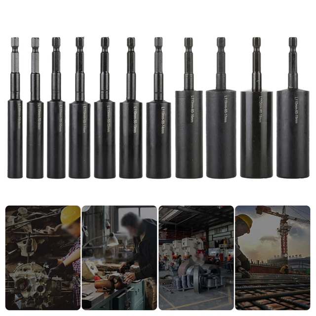 110mm Deepen Socket Wrenches Hexagon Nut Driver Drill Bit H8-H14 Sleeve Adapter Pneumatic Screwdriver Insert Tool 4