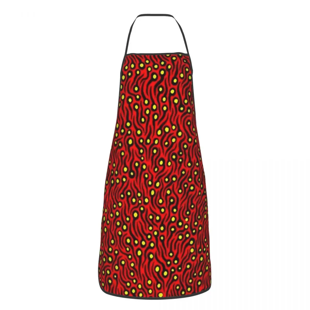 

Dot Red Colour Yayoi Kusama Apron Women Men Unisex Bib Japanese Art Cooking Kitchen Tablier Cuisine Chef Painting
