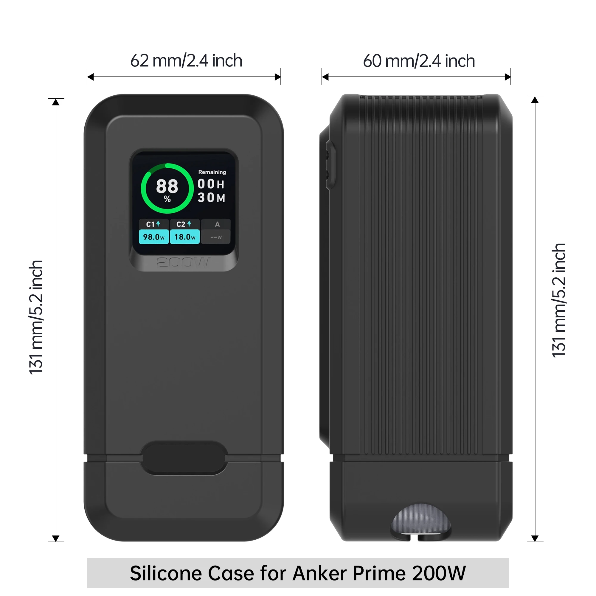 Power Bank Case Silicone Case Anker Prime 27,650mAh 250W/20,000mAh 200W Power Bank Protective Travel Case Carrying Travel Storage Organizer