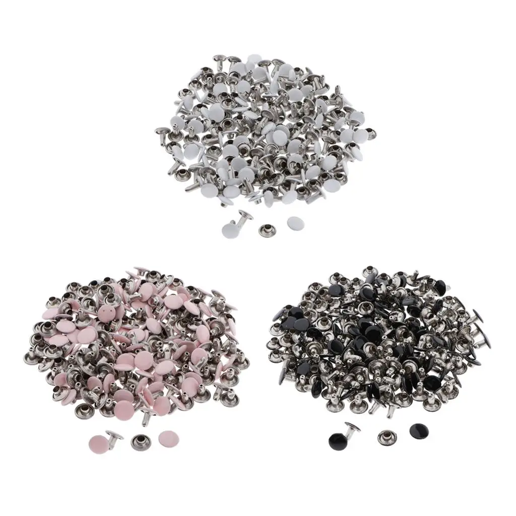 100pcs Metal Rivets Hollow Rivets Jewelry Studs Studs