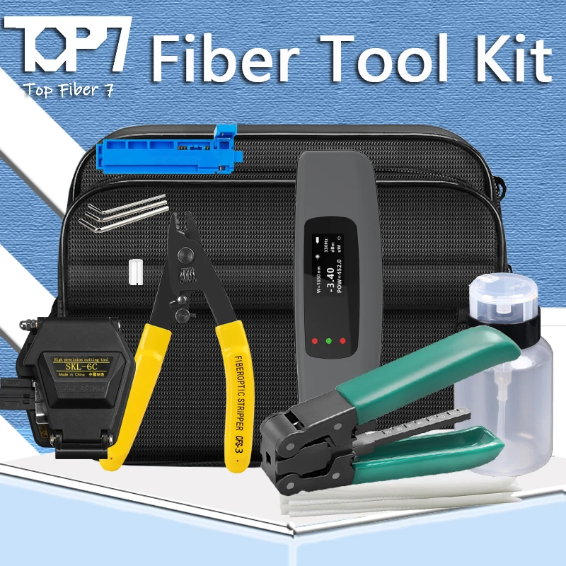 Kit Di Attrezzi In Fibra Ottica Con-70 + 10Dbm 2 In 1 Mini Misuratore Di Potenza Ottica 1Mw Localizzatore Visivo Di Guasti Fc-6C/Skl-6C Mannaia In Fib