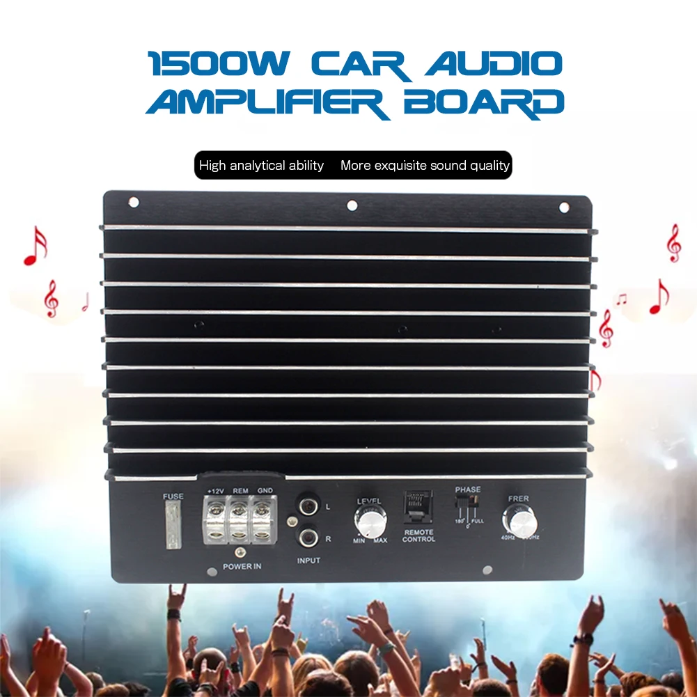 New Shipping Free 12V 1500W Mono Car Audio online shop Bass Amplifier Powerful Subwoofer Ampli