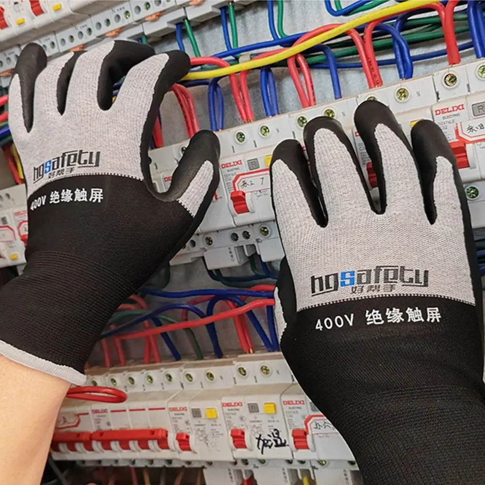 Nitrile Electrician Insulating Gloves Withstanding Voltage 400V/500V 1 Pair