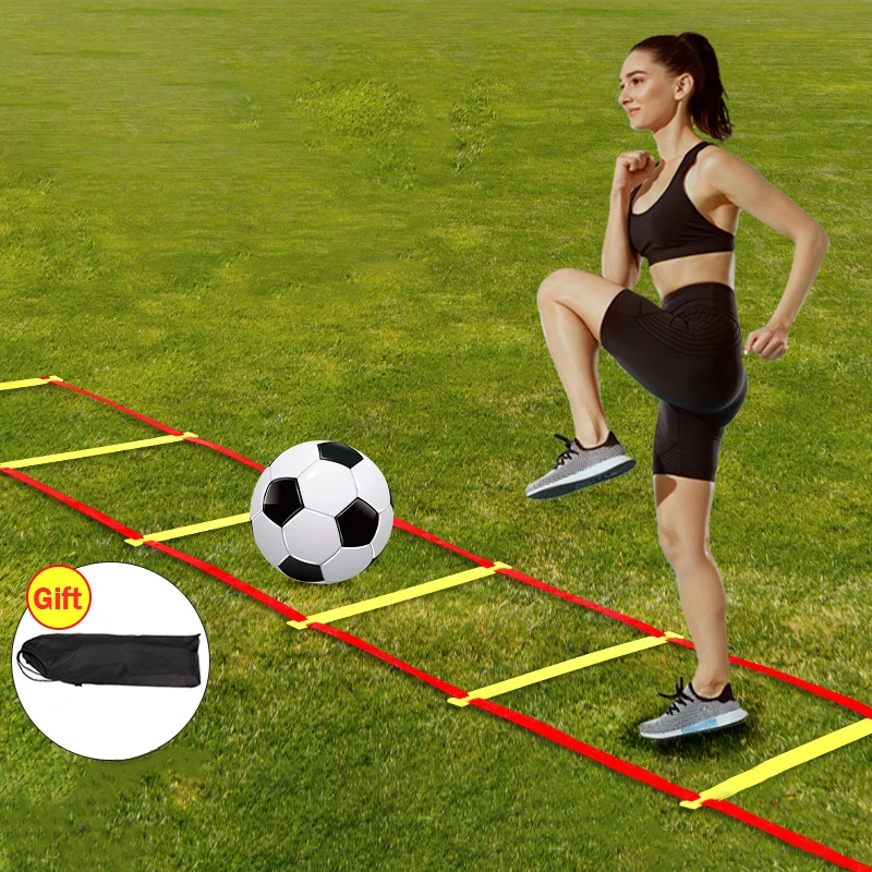 Scala per agilità Cinghie in nylon Calcio Calcio Attrezzatura per scaletta per allenamento di velocità Sport Fitness Corsa Strumento per scaletta per allenamento per riscaldamento - immagine 4
