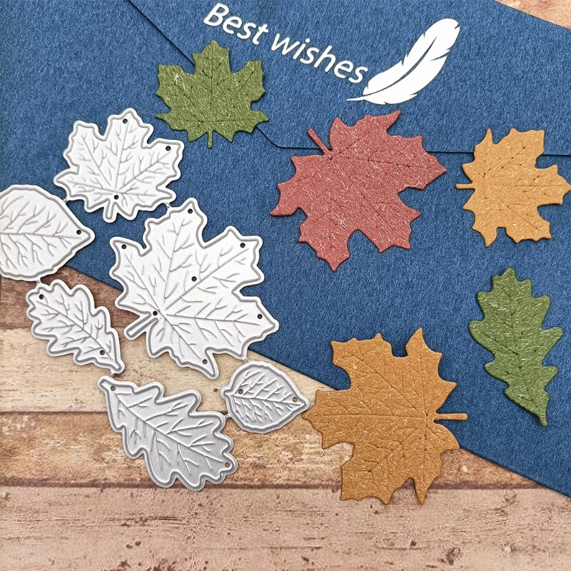 Maple Leaves Metal Cutting Dies Stencil DIY Scrapbooking Album Paper Template