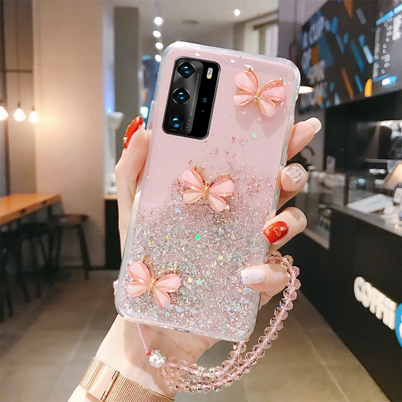 Coque à paillettes papillon pour Oppo A57, A54, A9, A5 2020, A17, A15, A96, A58, A78, A98, A36, A76, A72, A52, A74, A95, A93, A55_voghion.com