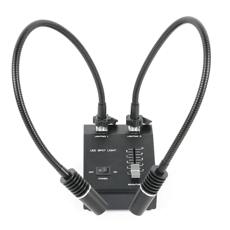 산업 현미경 LED 구즈넥 조명 일루미네이터 램프, 스폿 라이트 램프, 필 라이트 램프, 60 LED 링, 3 in 1, 6W, 6500K