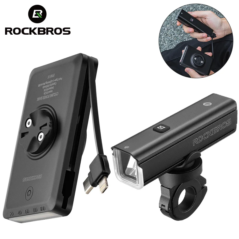 

ROCKBROS Bike Front Light for Bike Speedometer Handlebar Lamp Flashlight Rechargeable Bicycle Headlight MTB Road Cycling Light