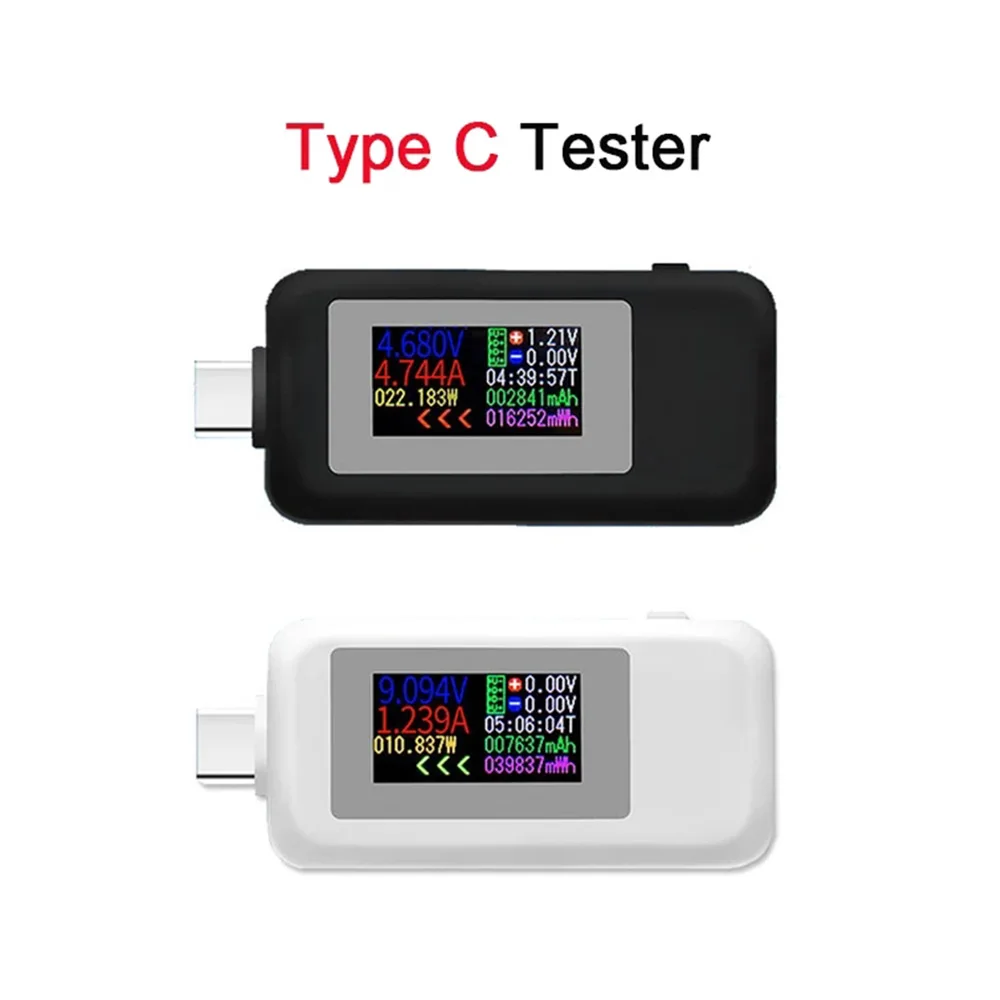 10 In 1 Tester Di Tipo C Dc Voltmetro Digitale Amperometro Misuratore Di Tensione Di Corrente Amp Volt Amperometro Rilevatore Caricabatterie Power Ban