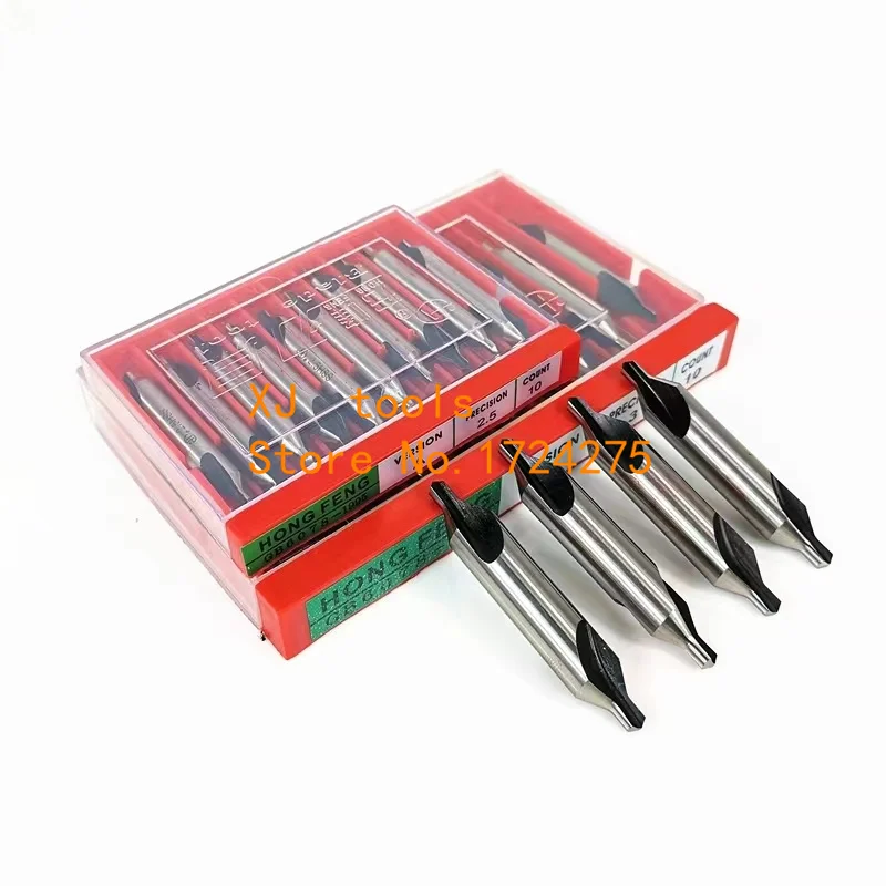 새로운 10개/세트 1mm 2mm 3mm 4mm 5mm 6mm HSS 센터 드릴 60도 복합 카운터싱크 각도 비트 팁 세트 공구