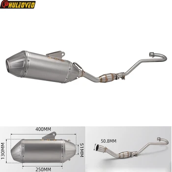 For Honda CRF150L 2018-2023 Motorcycle Exhaust Full System with Manifold Header Connector Front Pipe Escape Moto Muffler Pot