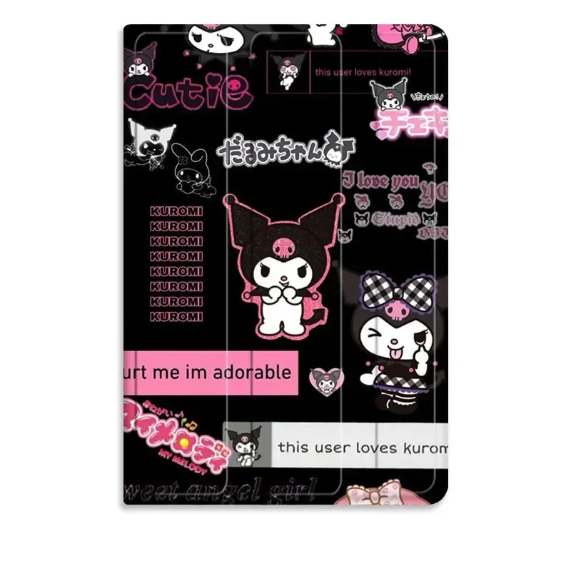 Capa Macia de Silicone Kawaii para Ipad Sanrio Kuromi Desenhos Animados Vezes Pro 10.5 Air 9th 10th - Imagem 3