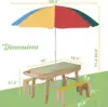 3 In 1 Kids Picnic Table, Indoor Outdoor Sand And Water Activity Table ForToddler Boys Girls 3