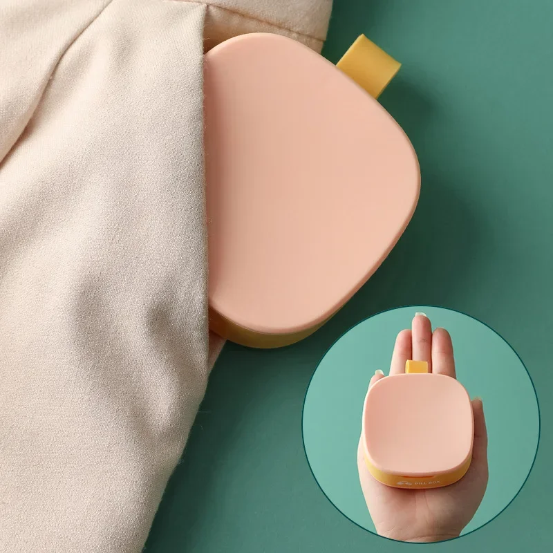 여행용 휴대용 알약 상자, 도장 정제 알약 상자, 디펜서 약 상자, 투약 의료 키트, 정리함 용기, 패션 4 그리드