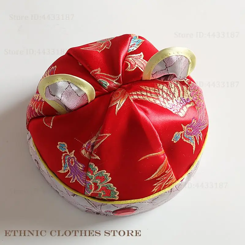 Baby Tang Suit Chinese Traditional Costume Brocade Hanfu Oriental Top Pants Set Spring Festival Hundred Days One Year Outfit