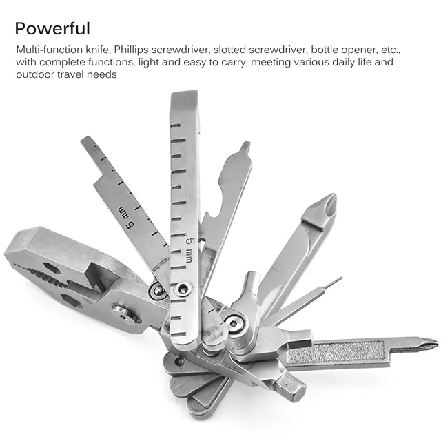 Stainless Steel 25 In 1 Folding Pliers Portable Multi-purpose Screwdriver 5
