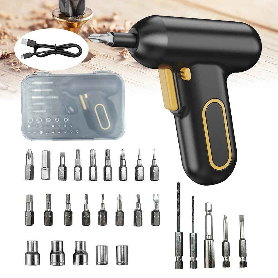 Cordless Mini Electric Screwdriver USB Charging Kit