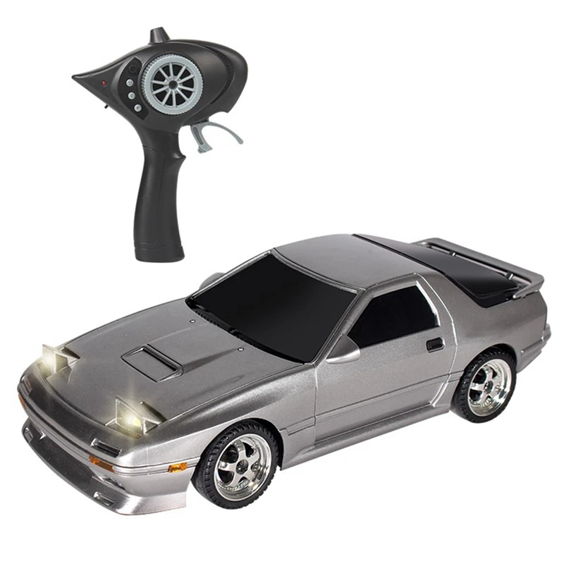 Per Ldrc Ld1802 1/18 Rc Drift Car 2.4G Rc Car Con Luci A Led Ricaricabile Drift Racing Car Silver Rc Car Parts