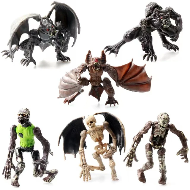 6PCS kids zombie toys Zombie Dolls Static Walking Dead Creepy Figures