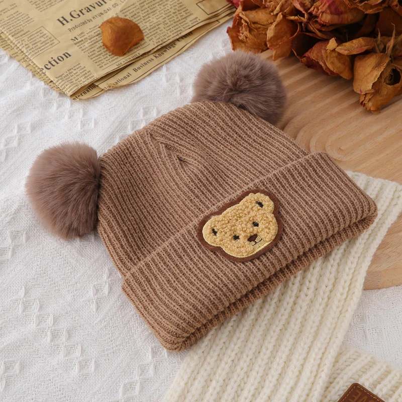 Adorable Fox Design Knitted Baby Winter Hat Soft Beanie Cap for Newborn Infant Warm Cold Weather Accessories and Gift