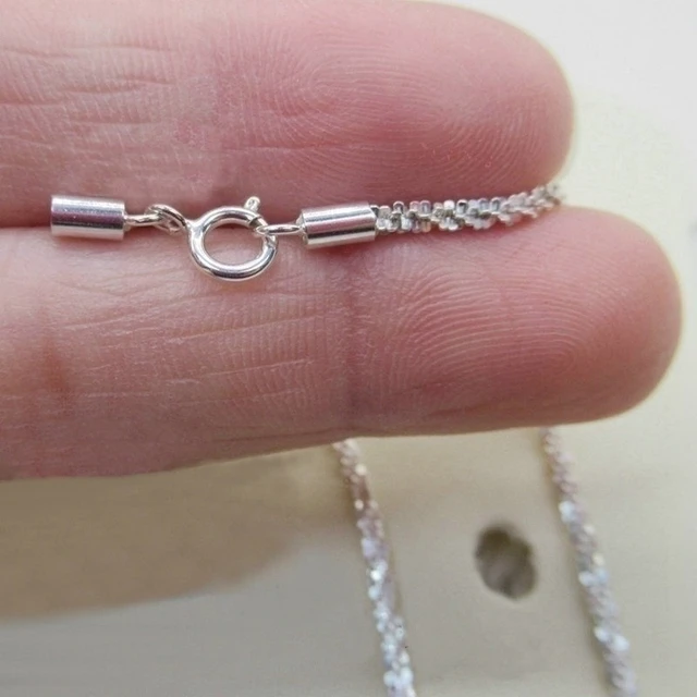 925 Sterling Silver Chain Jewelry Findings  Sterling Silver Chain Jewelry  Making - Jewelry Findings & Components - Aliexpress