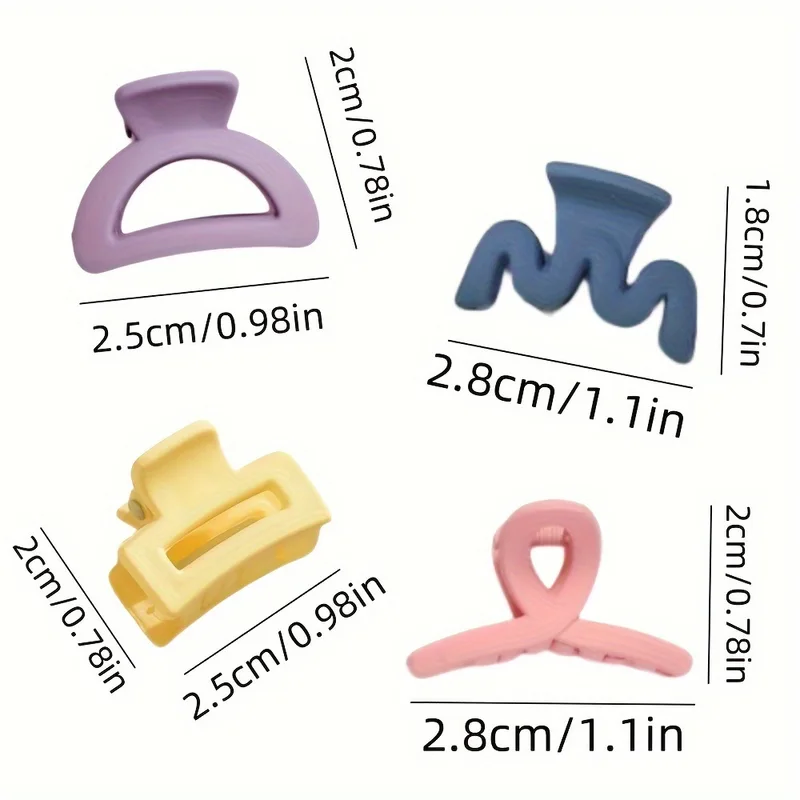 20 Pcs bag Solid Color Matte Hollow Hair