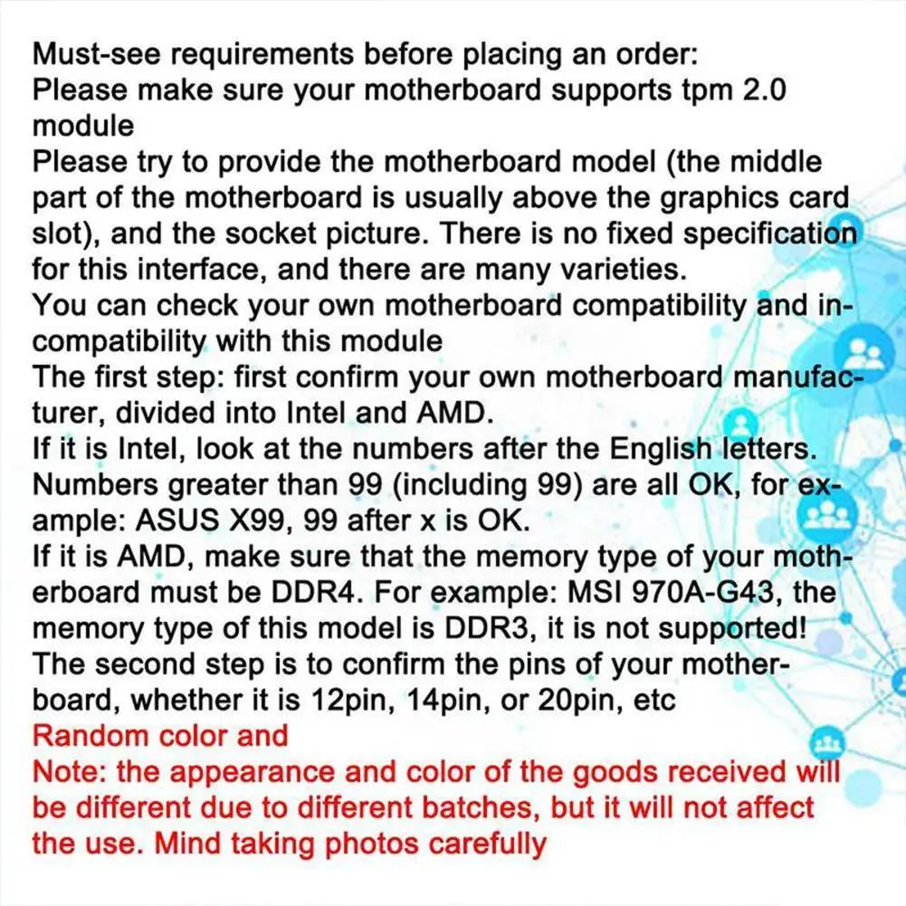 TPM 2.0 Encryption Security Module Board Remote Card For ASUS For MSI MSI TPM2.0 Module 20pin To Support Multi-brand Mother E6V4 tpm security module security module