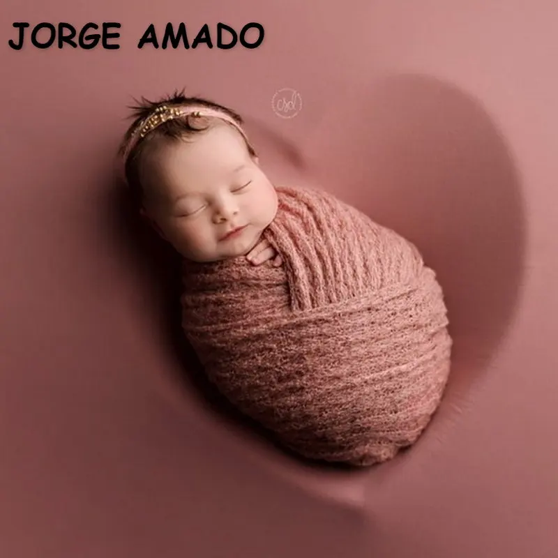 

New Summer Baby Girl Boy Blankets Mohair Soild Color Simple Style Newborn Baby Swaddling+Headwear Photographic Props E402