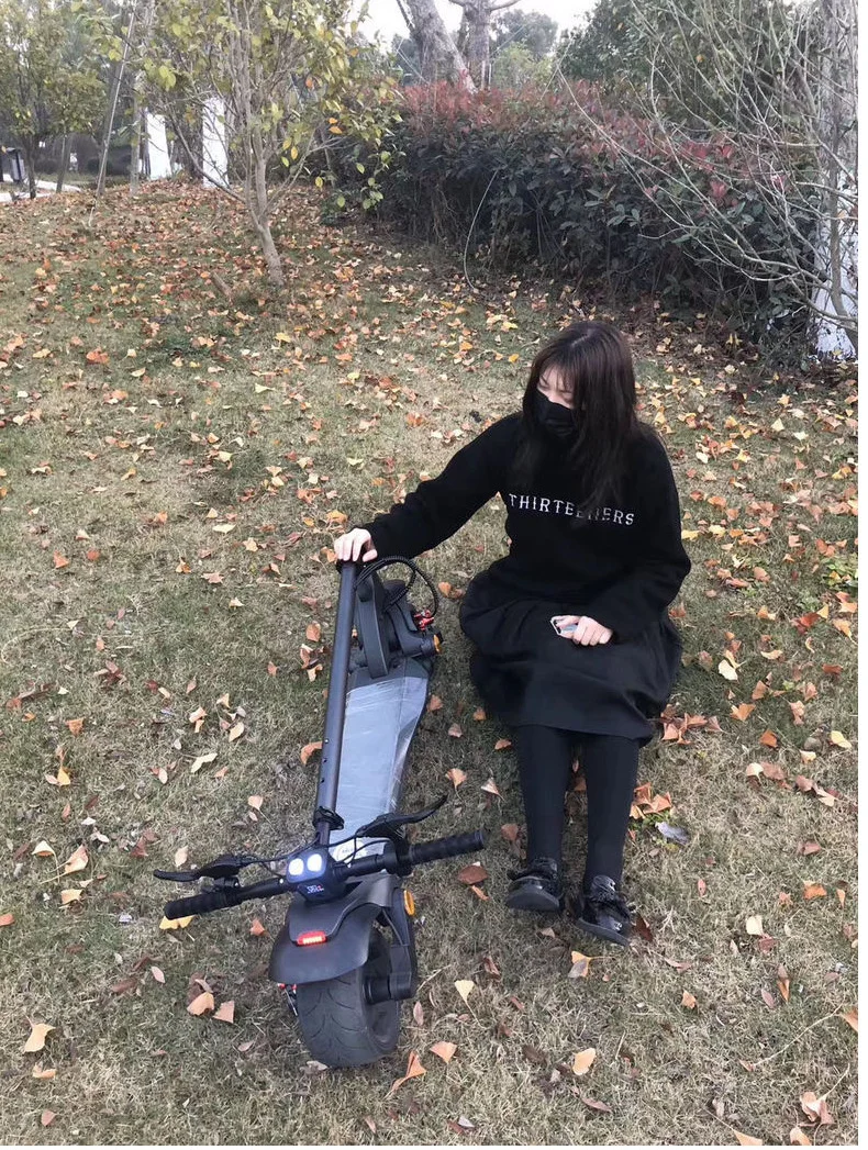 

Double Drive Folding Scooter With Wide Tires