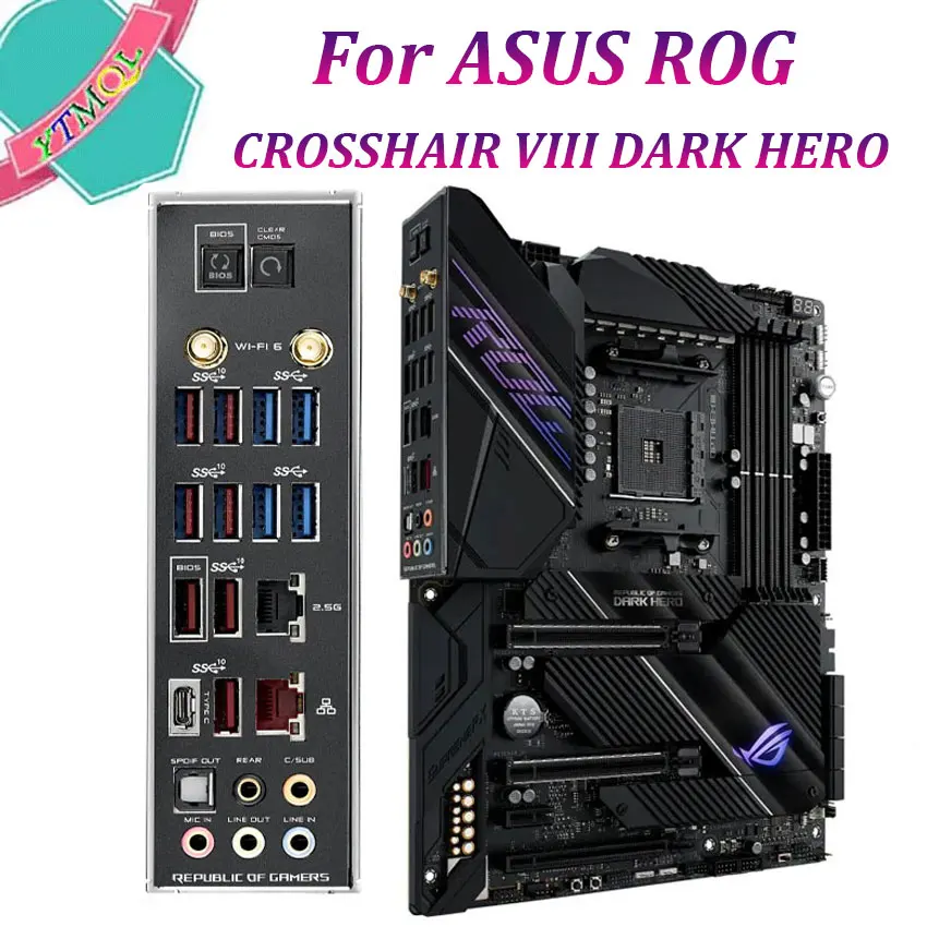 Per Asus Rog Crosshair Viii Dark Hero Adotta X570 Chipset 4 X Ddr4 128Gb 4800 (Overclocking) Pci-E 4.0 Amd X570 Scheda Madre Am4