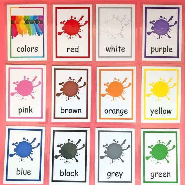 12Pcs Montessori Baby Emotion Learning Words Card Cartoon English Emotion Flash Cards for Child Funny Memory Exercise Game 5