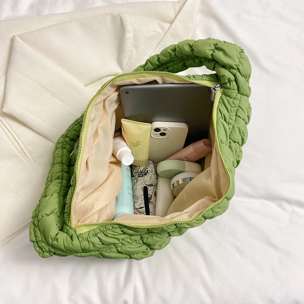 Luxury Quilted Bag Padded Crossbody Bags for Women Pleated Bubbles Bucket Design Ruched Large Tote Handbags Shoulder Cloud Bag