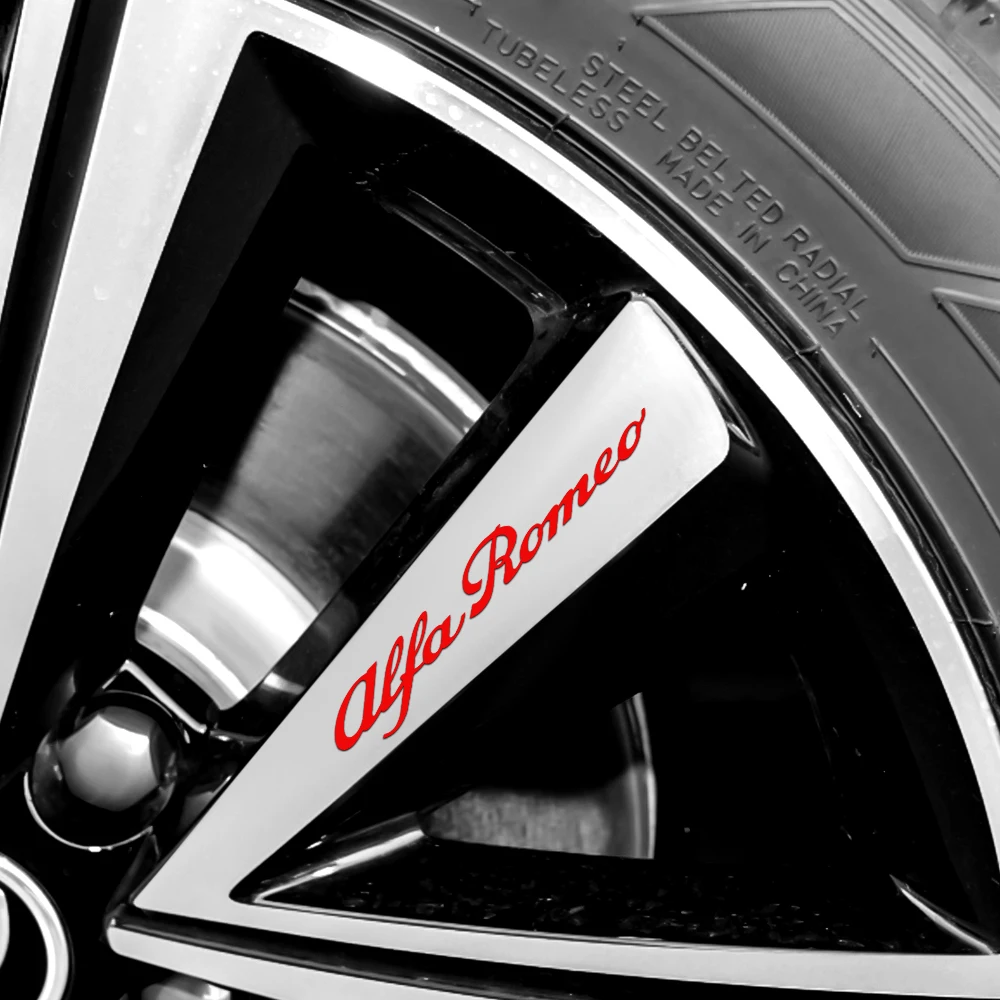 4pcs Vinyl Car Wheel Rim Stickers and Emblem Decoration Decals