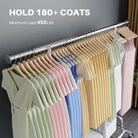 Clothing Garment Rack Capacity 450 lbs Clothing Racks on Wheels Rolling Clothes Rack for Hanging Clothes Heavy Duty Commercial 2