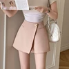 Korean Style Fashion Button High Waist Women Shorts Skirts 2025 New Spring Summer A-line Suit Shorts Ladies Casual Culottes 1