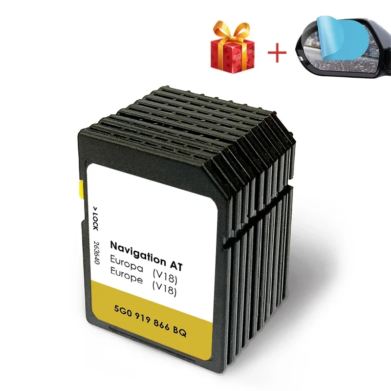 

Discover Navi AT V18 SD Card GPS Europa Sat NAV For VW Maps Navigation MIB1 Card Free Shipping With Anti fog flim